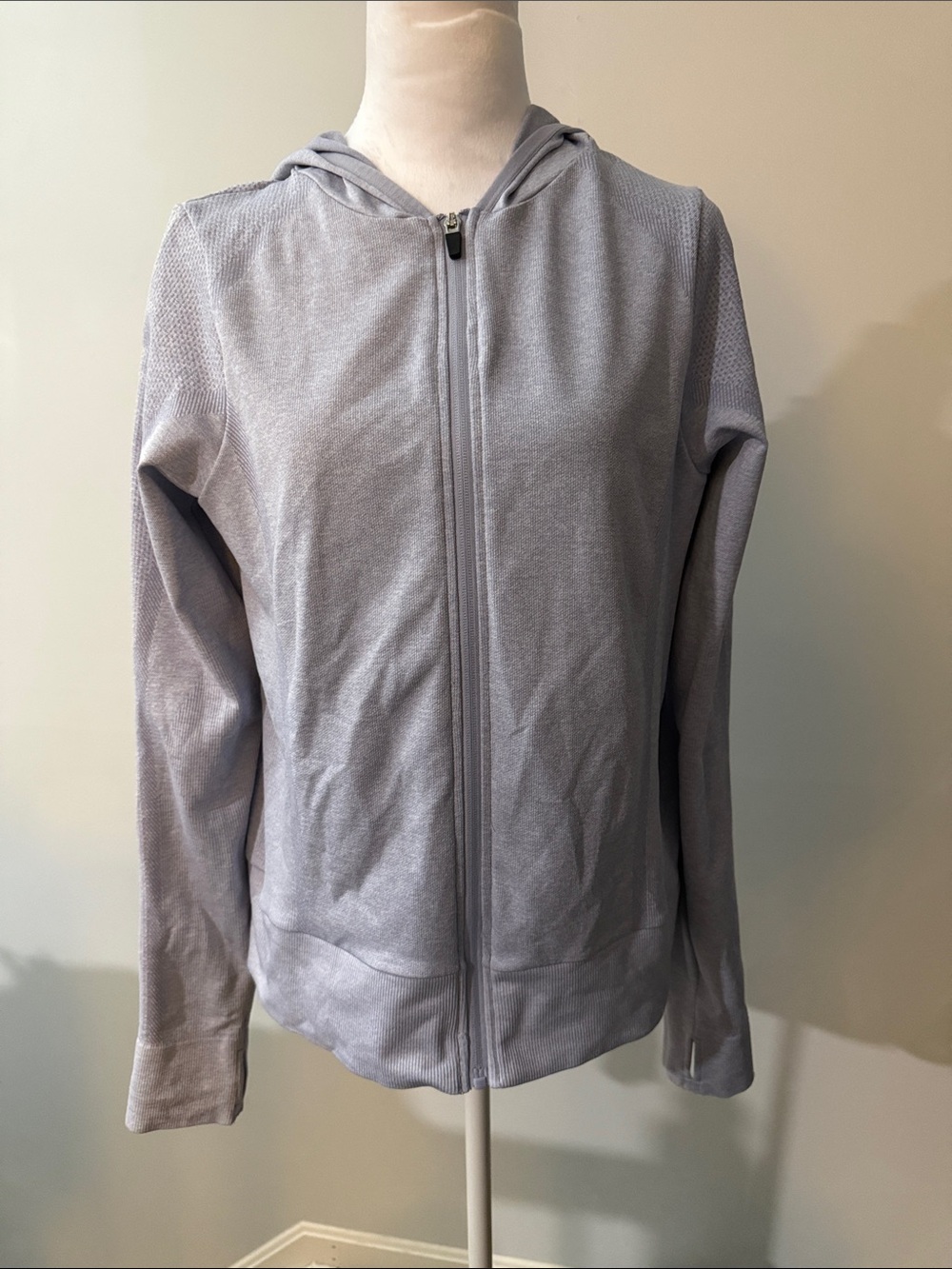 Marika Light Lavender Zip-Up Hoodie for Women Sz XL